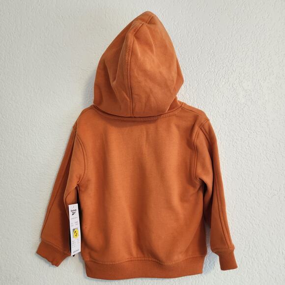 Reebok Toddler Size 3T Orange Logo Hooded Sweatshirt Pockets NWT - Picture 4 of 5